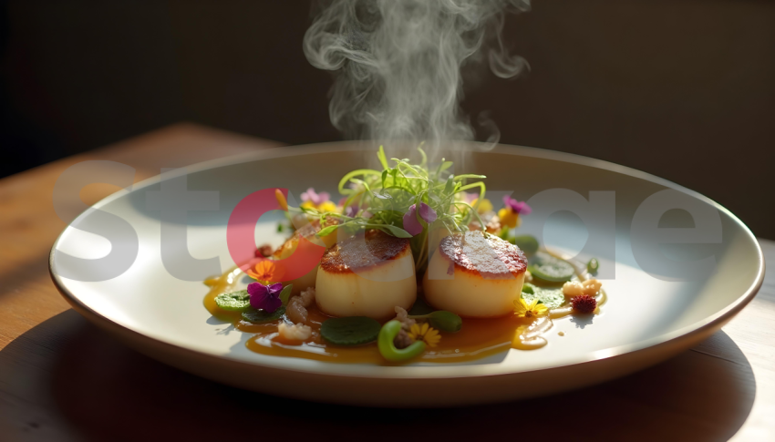 Gourmet Scallops with Elegant Plating