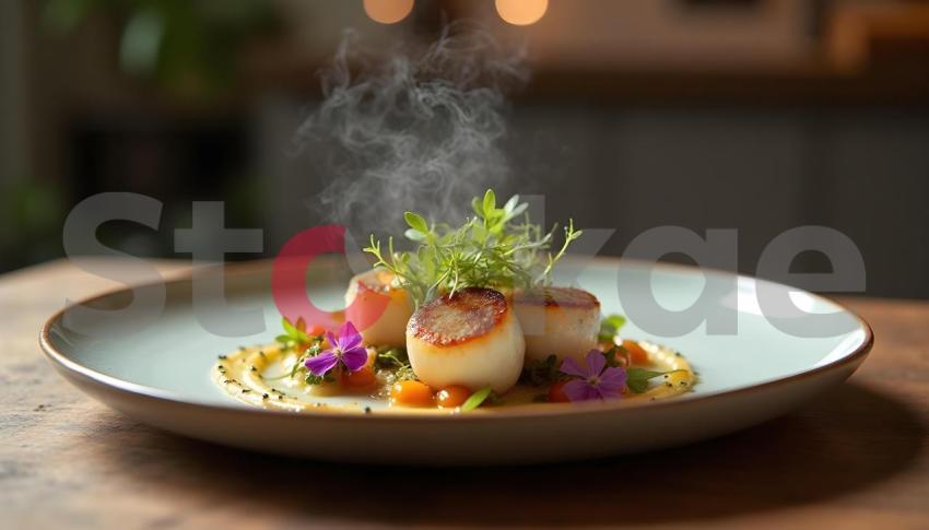 Artfully Cooked Scallops