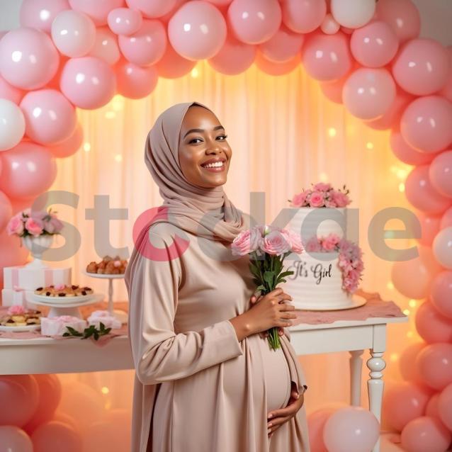 Radiant Maternal Smile at Baby Shower